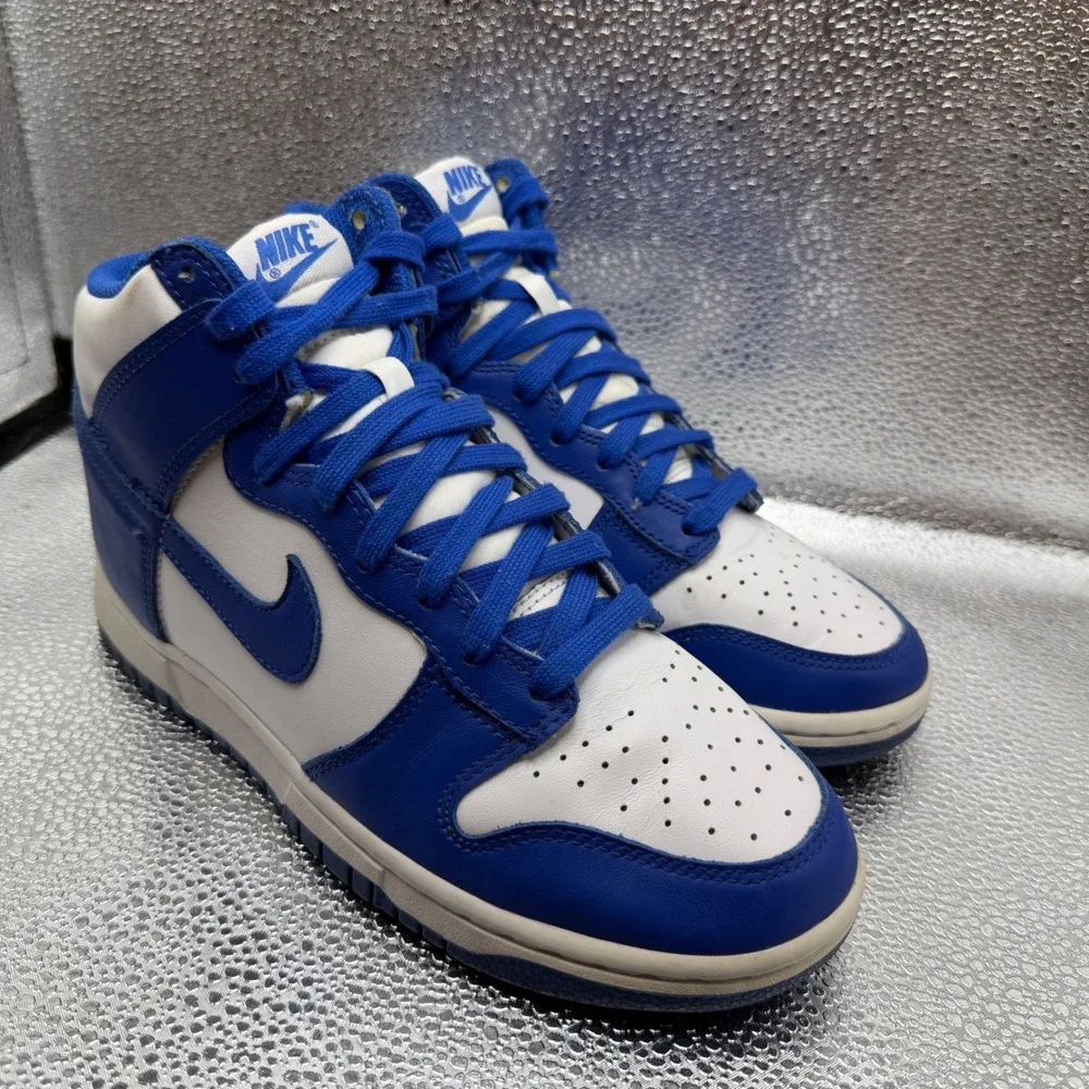 Size 6.5 Nike Dunk High Kentucky Mens Blue Excellent DD1399-102 White Game Royal